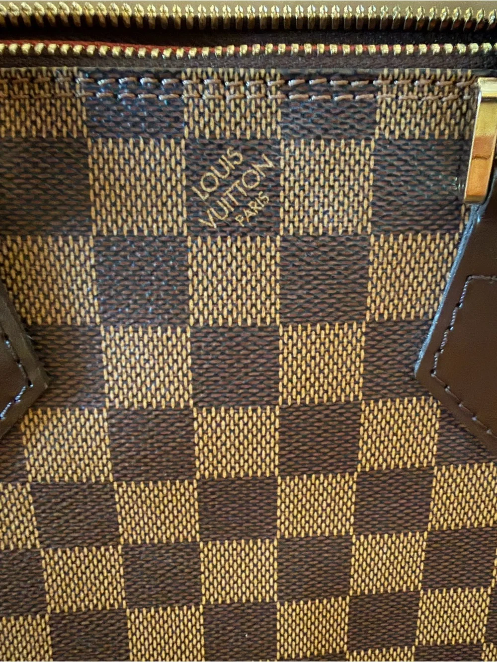 LV Alma PM Brown Check & Matching Wallet